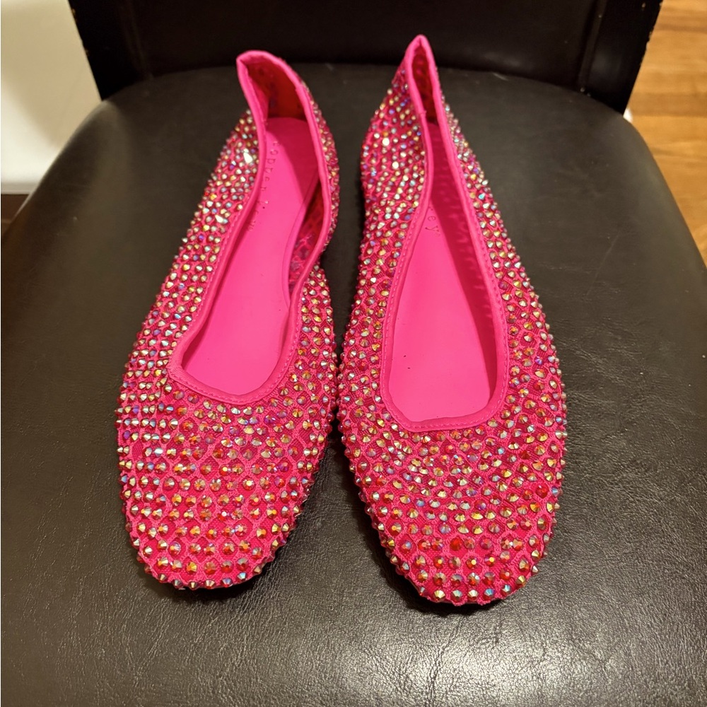 Copper Key Size 11 Pink Sequined Slip on Shoes Preowned